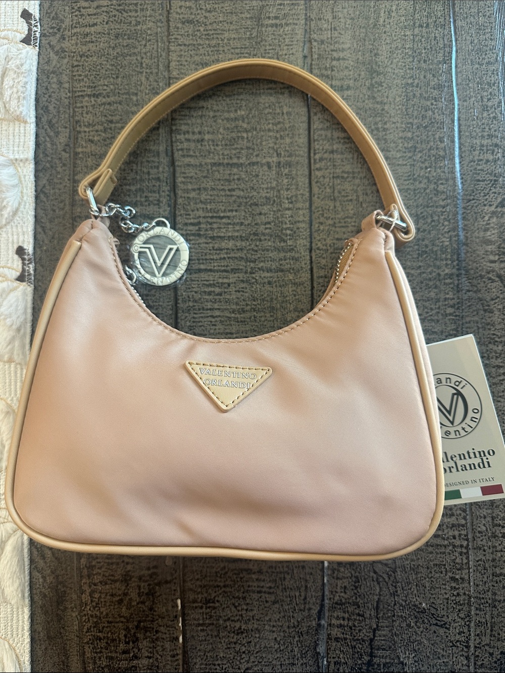 Valentino Orlandi Taupe Shoulder Bag